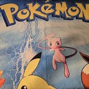 Pokemon Themed Wall Banner with Mew and Pikachu